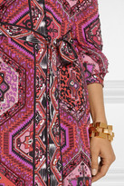 Thumbnail for your product : Emilio Pucci Embellished printed silk-charmeuse dress