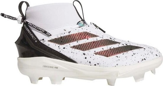 adidas Men's Adizero Impact+ 2.0 TPU Shades Molded Baseball Cleats 8 Footwear White/Core Black/Footwear White