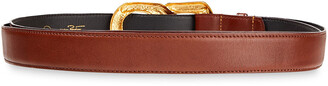 Oscar de la Renta Embellished Leather Belt