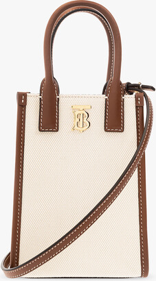 Burberry Frances Mini Leather Tote Bag - Brown