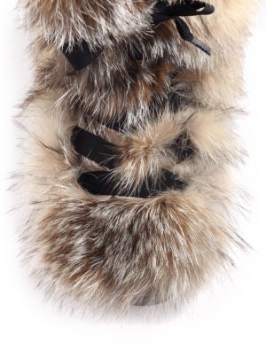 Moncler Zoe Fox Fur, Suede & Leather Lace-Up Boots