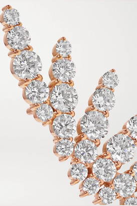 Melissa Kaye Maya 18-karat Rose Gold Diamond Earrings
