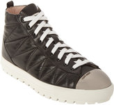 Thumbnail for your product : Miu Miu Quilted Leather Cap Toe High-Top Sneakers