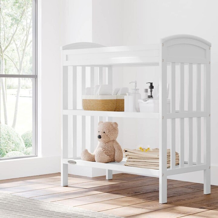 Graco Benton White Changing Table with Water-Resistant Changing Pad