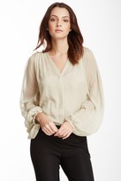 Thumbnail for your product : See by Chloe Button Down Silk Peasant Blouse