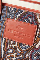 Thumbnail for your product : Etro Globetrotter Leather-trimmed Canvas-jacquard Tote - Purple