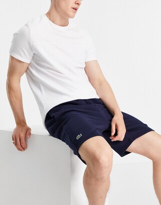 Lacoste basic jersey shorts in navy - ShopStyle