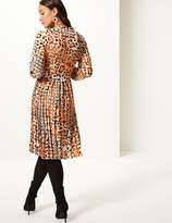 Thumbnail for your product : Marks and Spencer Animal Print Long Sleeve Shirt Midi Dress