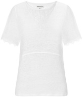Thumbnail for your product : Whistles Lace Insert Linen T-shirt