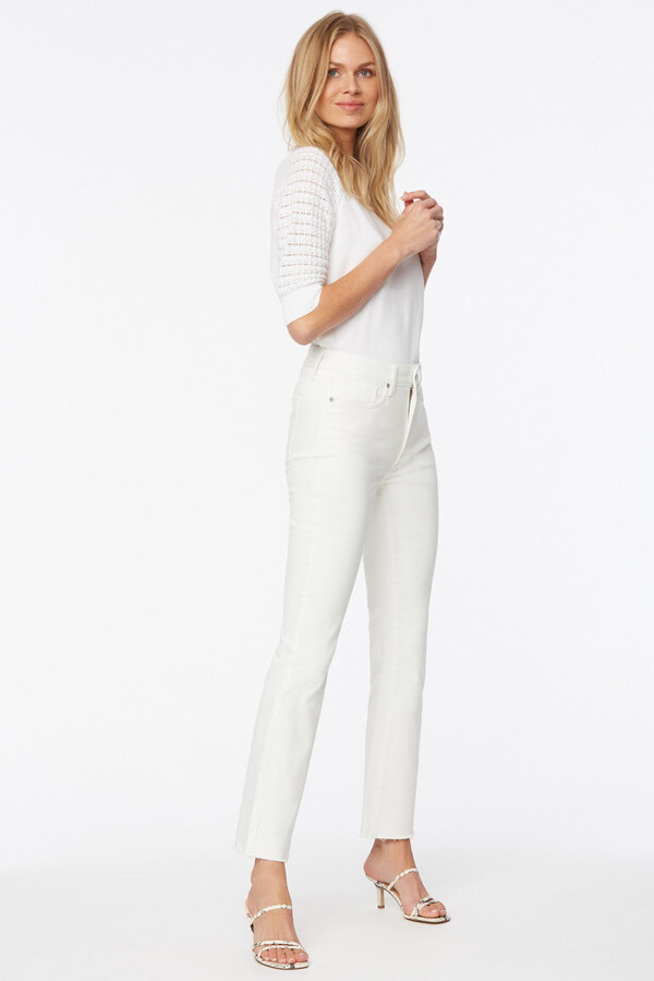 Slim Bootcut Ankle Jeans In Petite in Optic White