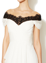 Thumbnail for your product : Marchesa Silk Off the Shoulder Gown