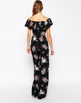 Thumbnail for your product : ASOS TALL Exclusive Boho Floral Off Shoulder Jumpsuit