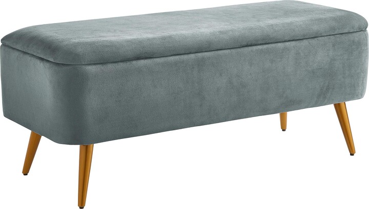 Ball & Cast Upholstered Velvet Storage Bench 44\
