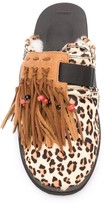 Thumbnail for your product : Alanui Biscuit Leopard Suicoke slippers