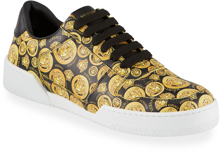 versace gold shoes