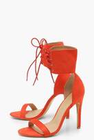 Thumbnail for your product : boohoo Lace Up Ankle Strap Two Part Heels
