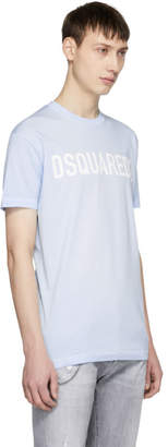 DSQUARED2 Blue Fade Dyed Bad Scout Logo T-Shirt