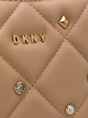 DKNY embellished quilted crossbody bag