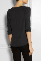 Thumbnail for your product : James Perse Inside Out slub linen and cotton-blend top