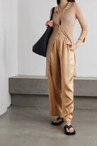 Thumbnail for your product : SABLYN Denver Silk-satin Wide-leg Pants - Neutrals