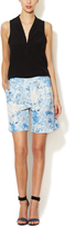 Thumbnail for your product : Tibi Daises Silk-Linen Pleated Short