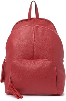 bryant retro stripe leather backpack