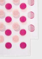 Thumbnail for your product : Paul Smith Light Pink Polka Dot Jacquard Cotton-Blend Scarf