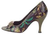 Thumbnail for your product : Dolce & Gabbana Floral Peep-Toe Pumps