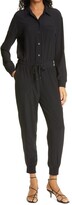 Thumbnail for your product : CAMI NYC Ibai Long Sleeve Stretch Silk Jumpsuit