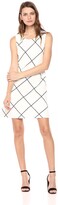 Thumbnail for your product : Tiana B Women's Sleeveless Grid Printed Knit Trapeze Dress