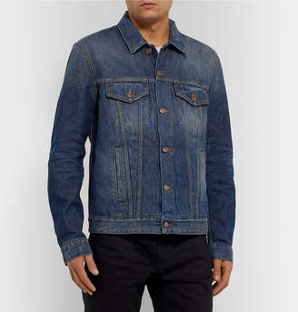 Alanui Intarsia Wool Blend-Panelled Denim Jacket