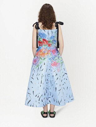 Christopher Kane Floral-Print Satin Dress