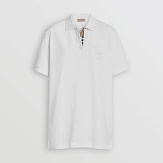 Burberry Check Placket Cotton PiquÃ© Polo Shirt