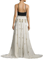 Thumbnail for your product : Haute Hippie Fernweh Beaded Silk Skirt, Antique