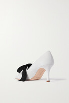 Thumbnail for your product : Manolo Blahnik Serba 70 Bow-detailed Suede Pumps - White