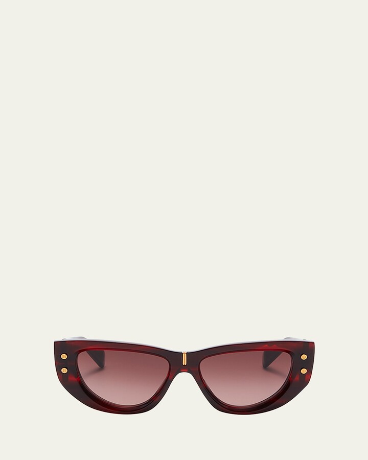 Balmain B-Muse Acetate & Titanium Cat-Eye Sunglasses