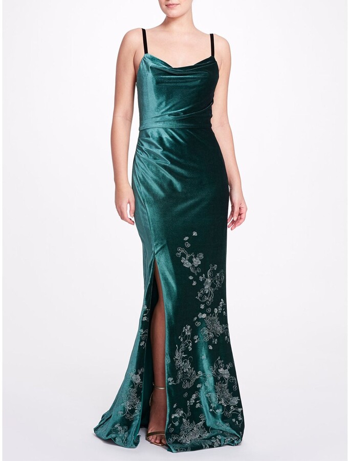 marchesa notte green dress