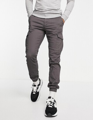 Jack and Jones Intelligence cuffed cargo trousers in grey - ShopStyle  Chinos & Khakis