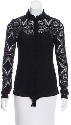 Burberry Lace Button-Up Top