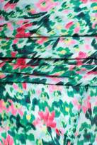 Thumbnail for your product : Monique Lhuillier Flared Floral-print Duchesse Satin-twill Maxi Skirt