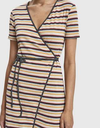 Which We Want Lou Ribbed Wrap Dress