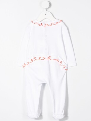 Kenzo Kids Logo-Print Ruffled-Neck Pyjama