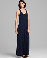 Thumbnail for your product : David Lerner Maxi Dress - Leather Trim