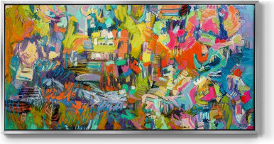 Lark Manor Island in the Setting Sun I- Framed Gallery Wrapped Canvas -Ready to Hang