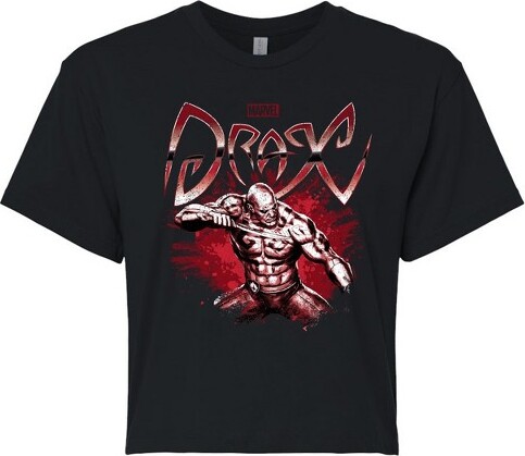 Marvel Women's Guardians of the Galaxy Drax Cropped Graphic T-Shirt - Black - Small
