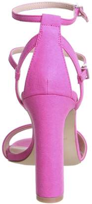 Office Hypnotize Heels With Ankle Straps Pink