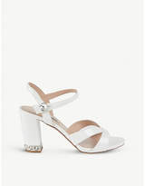 Thumbnail for your product : Miu Miu Crystal-embellished patent leather sandals