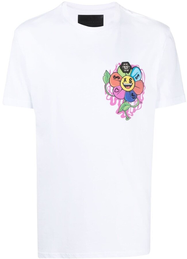 philipp plein flower shirt
