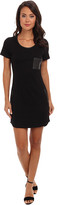 Thumbnail for your product : C&C California Ponte Tee Dress w/ Faux Leather