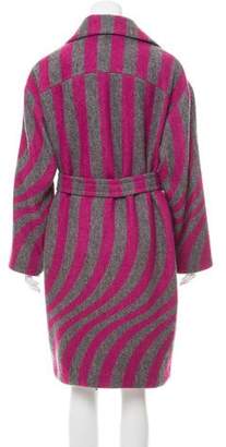 Dries Van Noten Striped Wool Coat